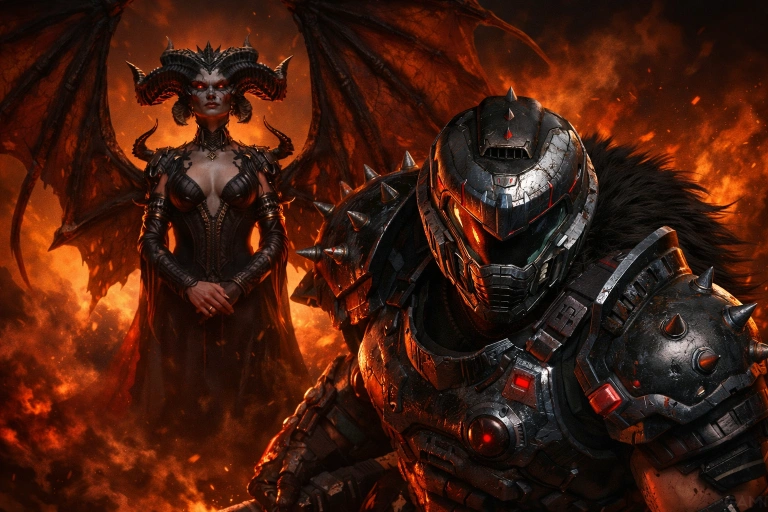 Diablo 4 официально станет кроссовером Doom.